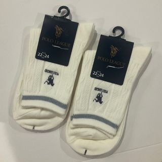 Polo League Japan White Unisex Mid Socks with Japan Tag 22-24 cm, 2pairs available - P450.00 per pair