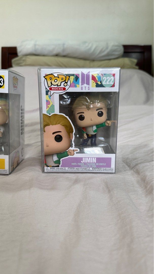 BTS Jimin Funko Pop (Dynamite) (w/ BOSS protector) (Category: Designer & Blind Box Toys) located in Cebu City. Submitted by cmy___ (Listing ID 1297597372, Image 1). Description: > selling low > RFS: not a fan of BTS anymore 🙂‍↕️ > mint condition, never opened, only displayed > have Butter ver. also! > 10/10 condi. I ship via J&T Express / do meetups within Cebu .