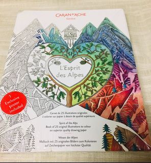 Caran D' Ache Spirit of the Alps Coloring Book