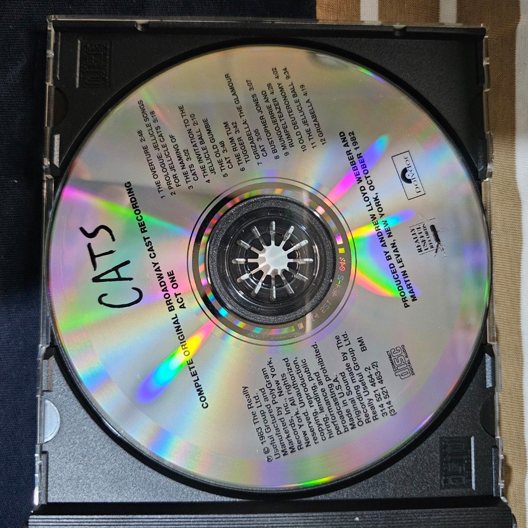 Cats - Complete Original Broadway Cast Recording - 2CD Mint (Category: CDs & DVDs) located in Quezon City. Submitted by serefrenpaz (Listing ID 1297576560, Image 3). Description: Good Day Buyers. Here are the payment options PAYPAL GCash - 09164862096 Bank Deposit - BPI, BDO, Unionbank, Landbank Palawan, Cebuana Meet Up - McDo Kamias, Jolibee Anonas Kamias Intersection, or KFC Anonas Delivery Options JRS - +120 Pesos shipping cost for JRS within 