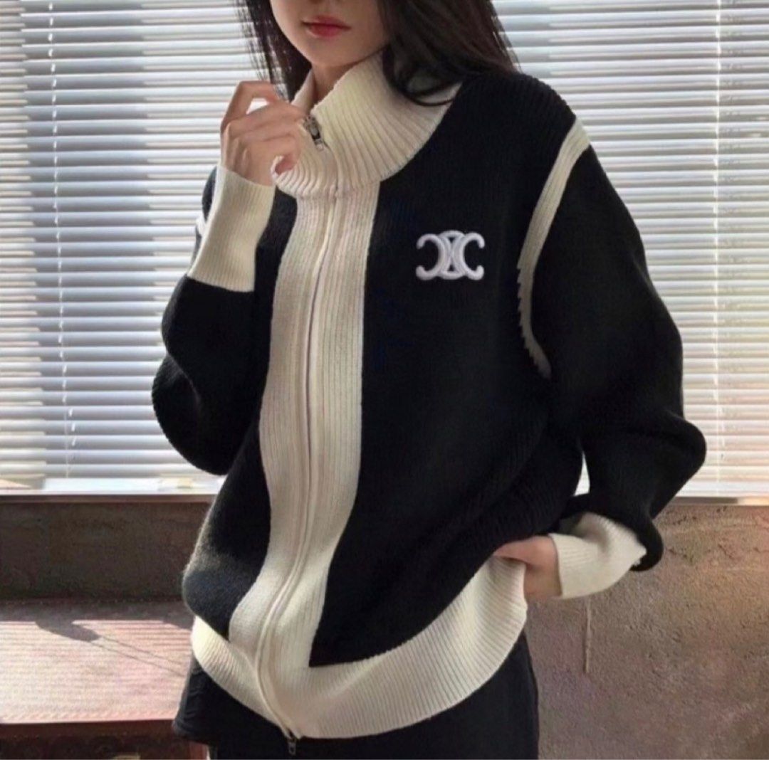 トップス sullen double zip gimic knit sweater sullen double zip gimic knit sweater(Zipper Knit CS14