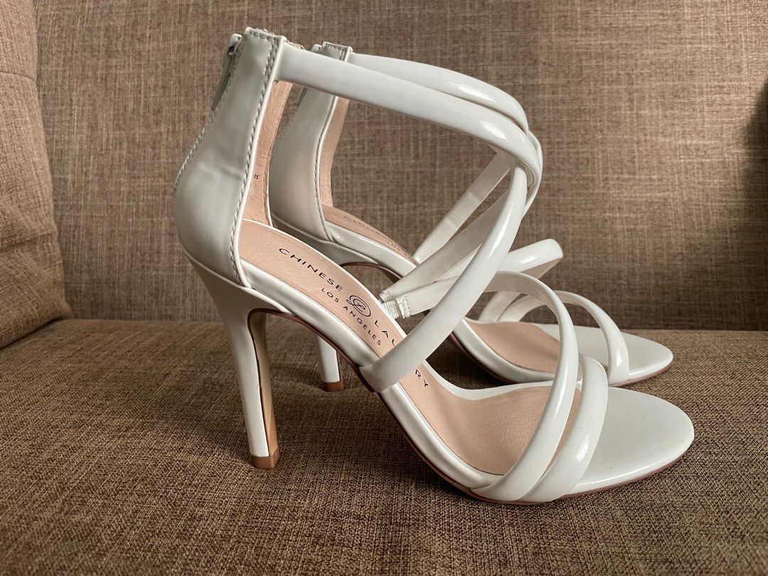 Chinese Laundry White Heels Shoes Women s Fashion Footwear Heels on Carousell