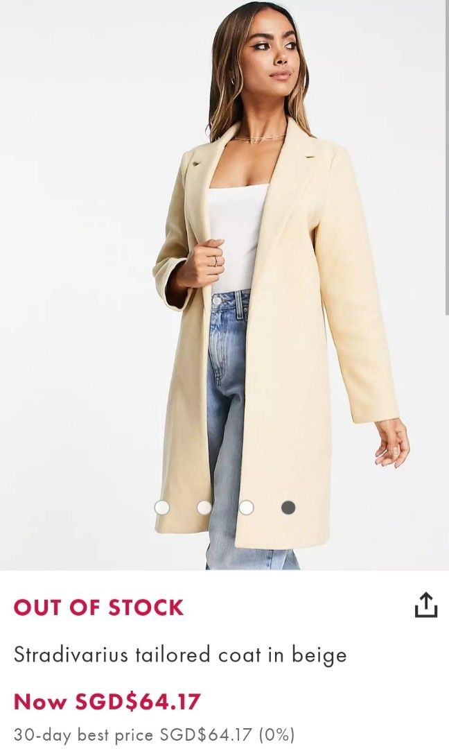 Stradivarius beige coat hotsell