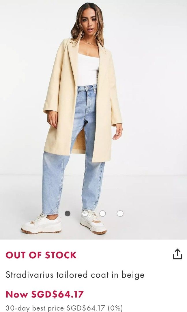 Stradivarius beige coat online