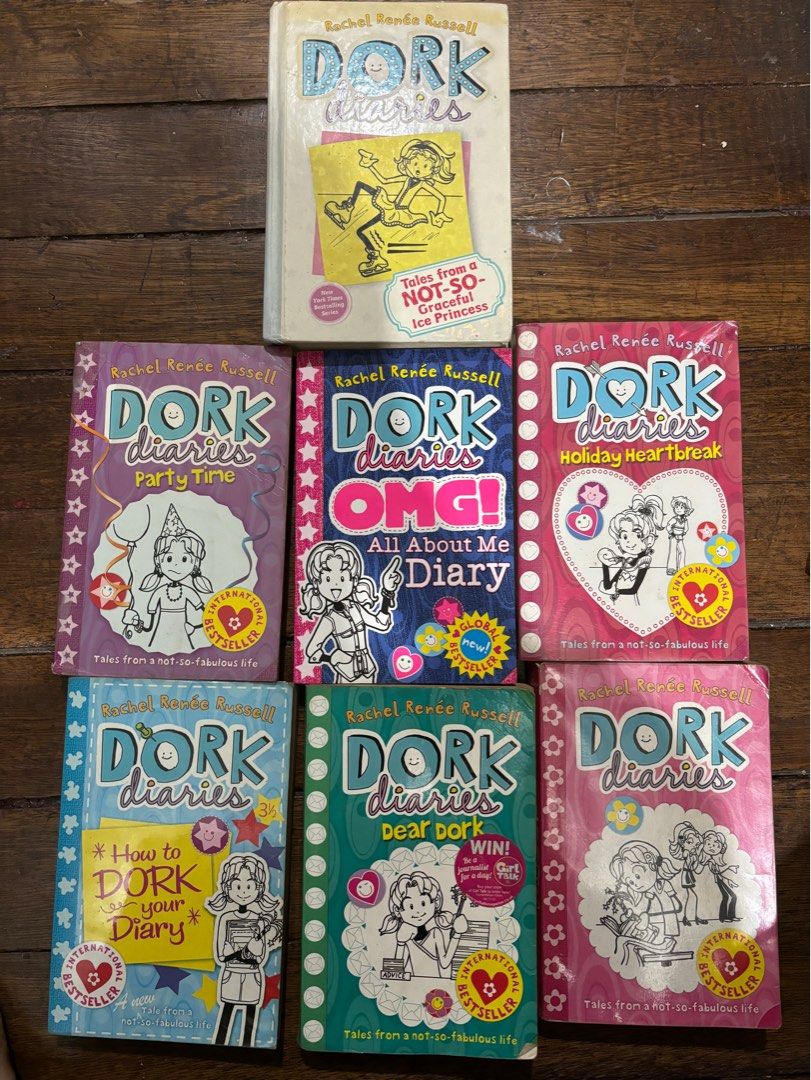 Dork Diaries (Category: Children's Books) located in Manila. Submitted by hello_stylist (Listing ID 1297586028, Image 1). Description: Original books bought from nbs Soft bound: P50 each - with signs of usage (see photo) Hard bound: P150 - in good condition P600 for take all.