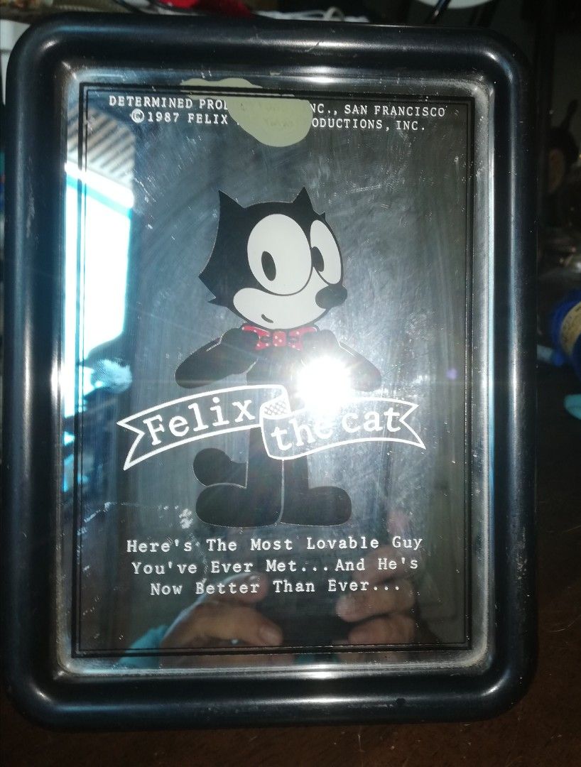 当時物 レア FELIX フィリックス 鏡 ミラー パブミラー アンティーク