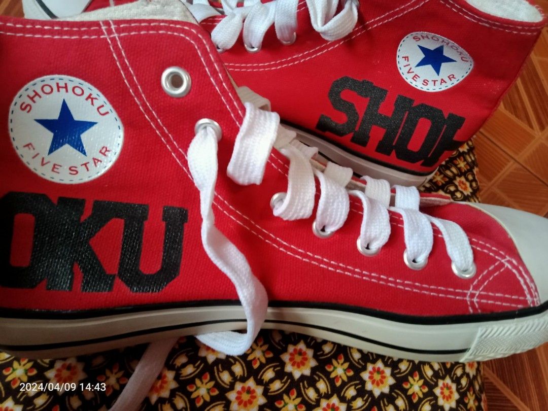 Five Star Shoes Shohoku Hanamichi Sakuragi and Kaede Rukawa Slamdunk Slam Dunk NOT Converse Chuck Taylor Men s Fashion Footwear Sneakers on Carousell