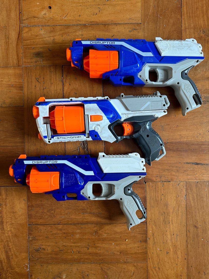 For Sale Nerf Blasters (Category: Action & Battle Toys) located in Imus. Submitted by carou01544 (Listing ID 1297577438, Image 1). Description: Distruptor - 300 each Strong Arm - 200 Fornite SP-L - 550 each .