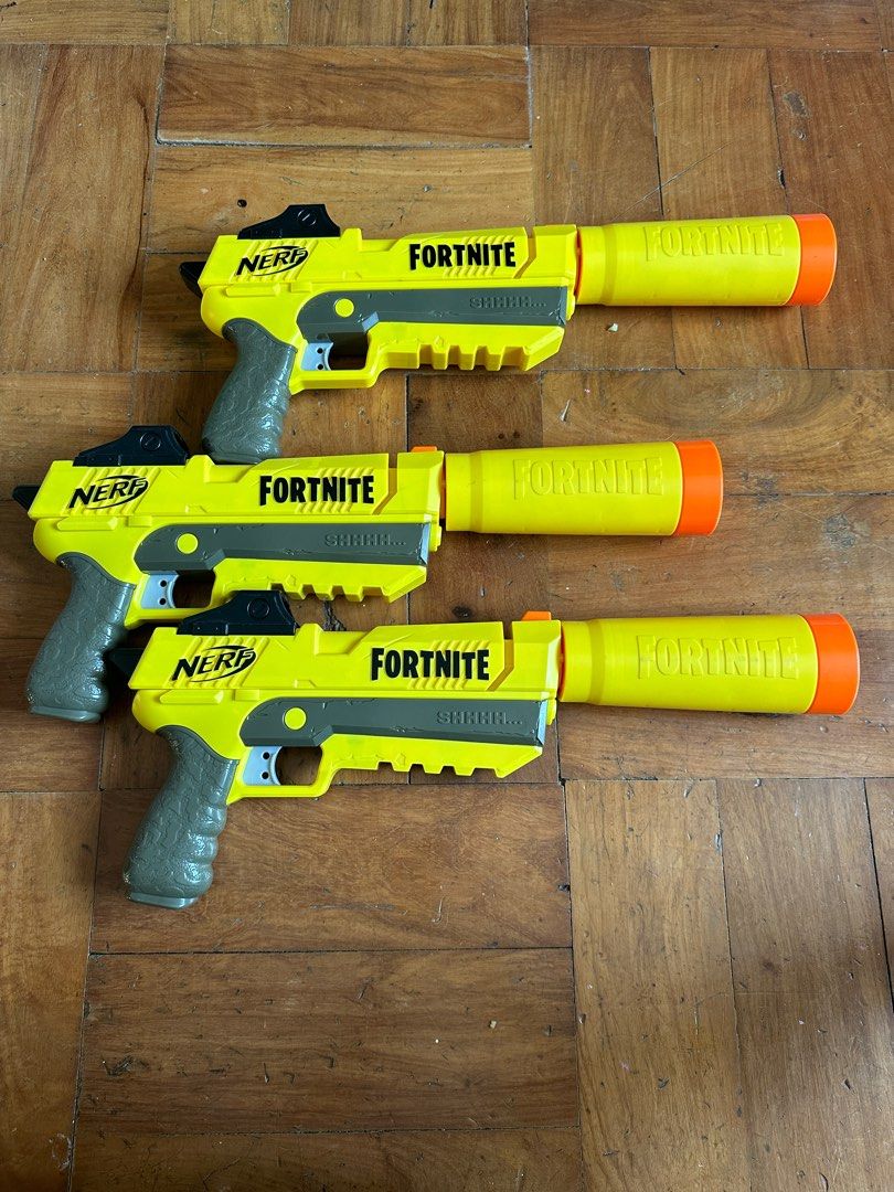 For Sale Nerf Blasters (Category: Action & Battle Toys) located in Imus. Submitted by carou01544 (Listing ID 1297577438, Image 2). Description: Distruptor - 300 each Strong Arm - 200 Fornite SP-L - 550 each .