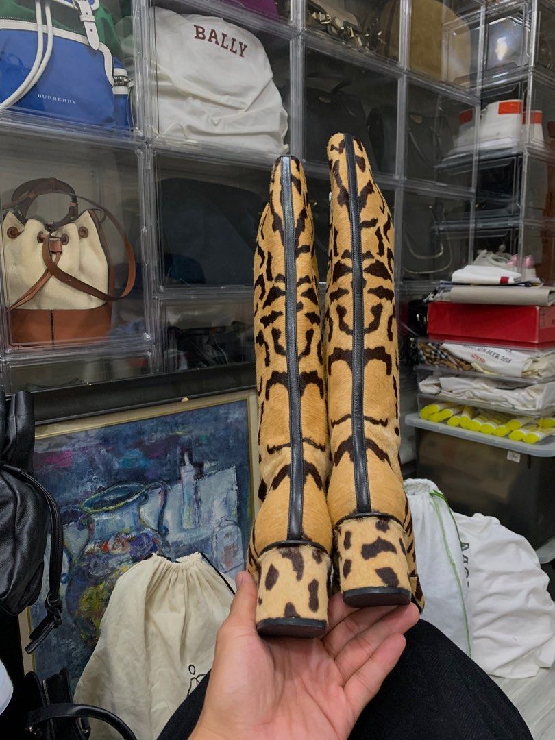 Gucci leopard boots clearance