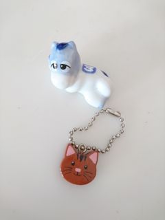 Handmade Clay keychain Cat
