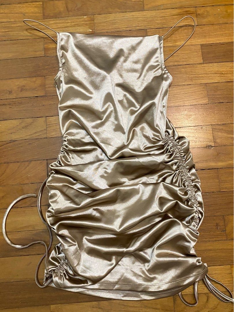 H&M metallic mini dress, Women's Fashion, Dresses & Sets, Dresses on  Carousell