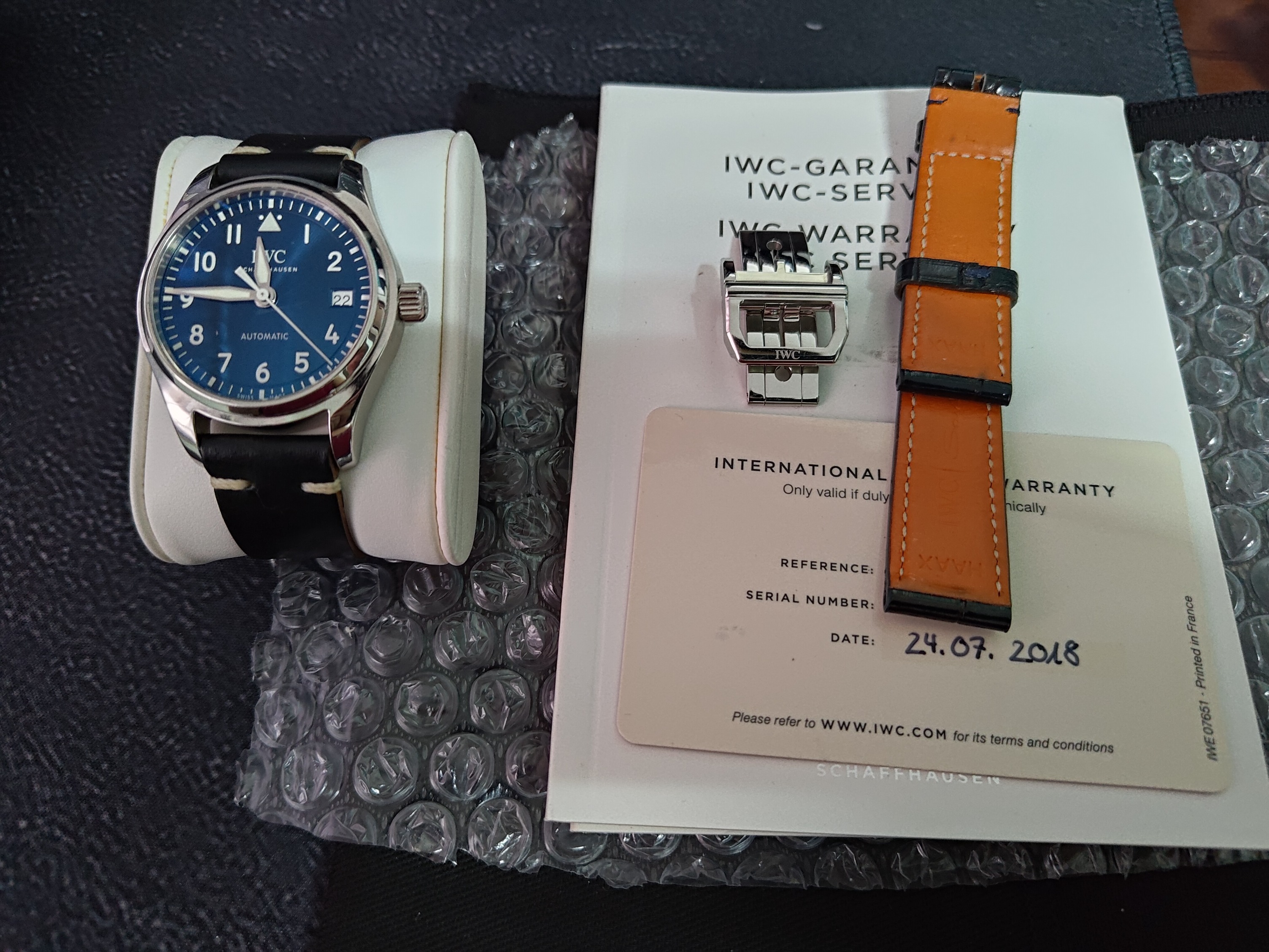 Iwc pilot 36 blue clearance