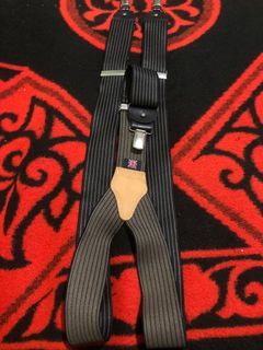 Large long used adult suspenders
