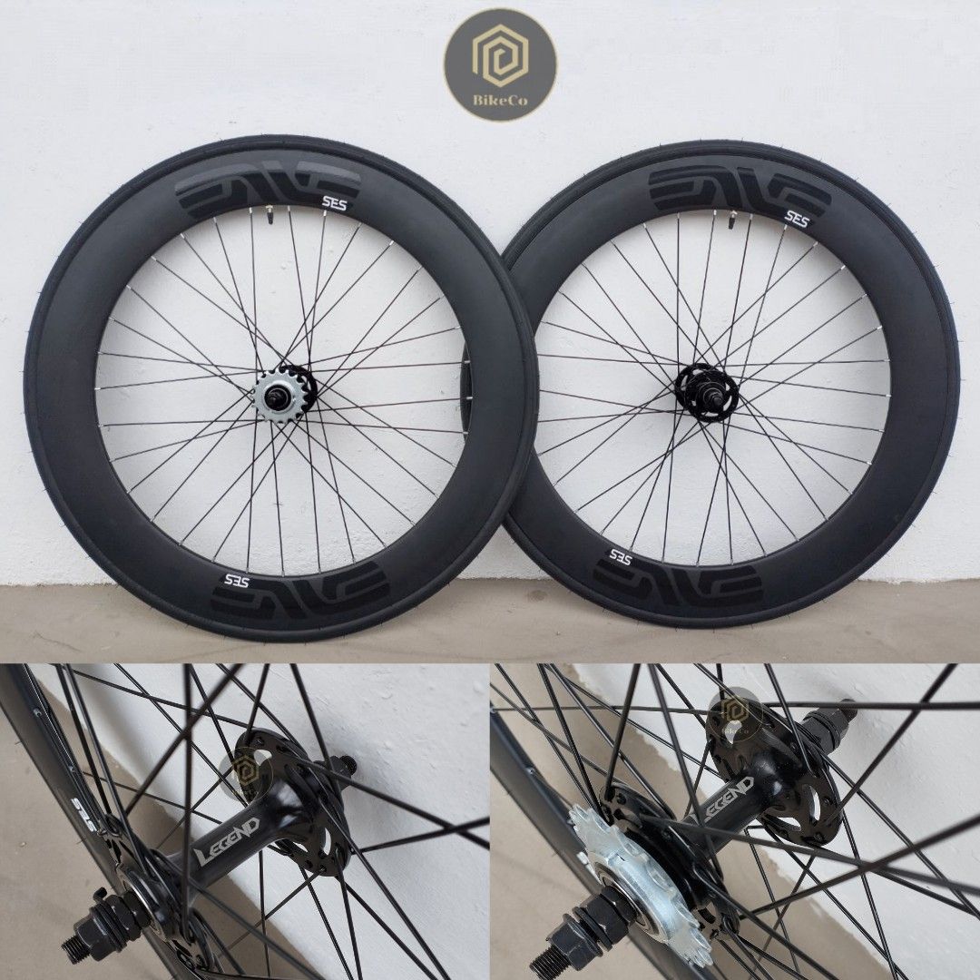 LEGEND 70MM Aero Fixie Wheelset Aluminium Alloy Fixed Gear Track Bicycle Wheels Sports Equipment Bicycles Parts Parts Accessories on Carousell