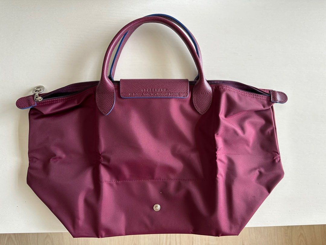 Longchamp LE PLIAGE ORIGINAL M HANDBAG Plum Color Size M Women s Fashion Bags Wallets Tote Bags on Carousell