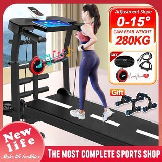 NEW LIFE Multifunctional luxury Threadmill, Household Mechanical Treadmill,Silent and Long-distance Running Belt Fitness Equipment,Fitness Equipment,Walking Machine【Give away Free Pull Rope and Sports Turntable,Ship Same Day,Door to Door,COD