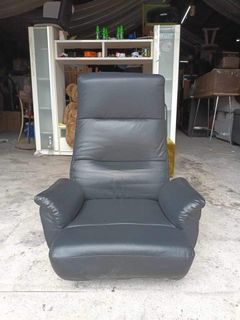 Nitori Leather Floor Swivel/Reclining Chair