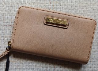 PAYDAY SALE: Original Calvin Klein Leather Wallet with Wristlet Strap