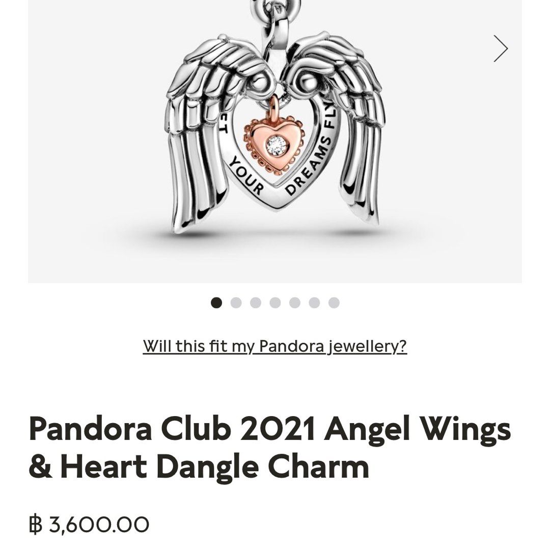 Pandora Club Charm 2021 Jewellery Pandora Club 2021 Angel Wings