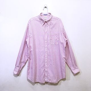 PAUL SMITH – Pink - White Check Button Up Long Sleeve Shirt