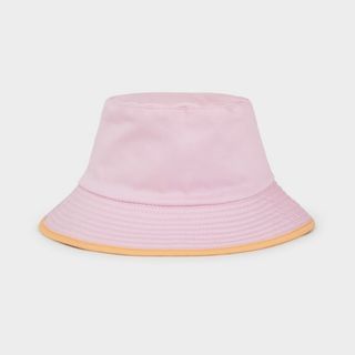 Pomelo Contrast Trim Bucket Hat in Pink Orange