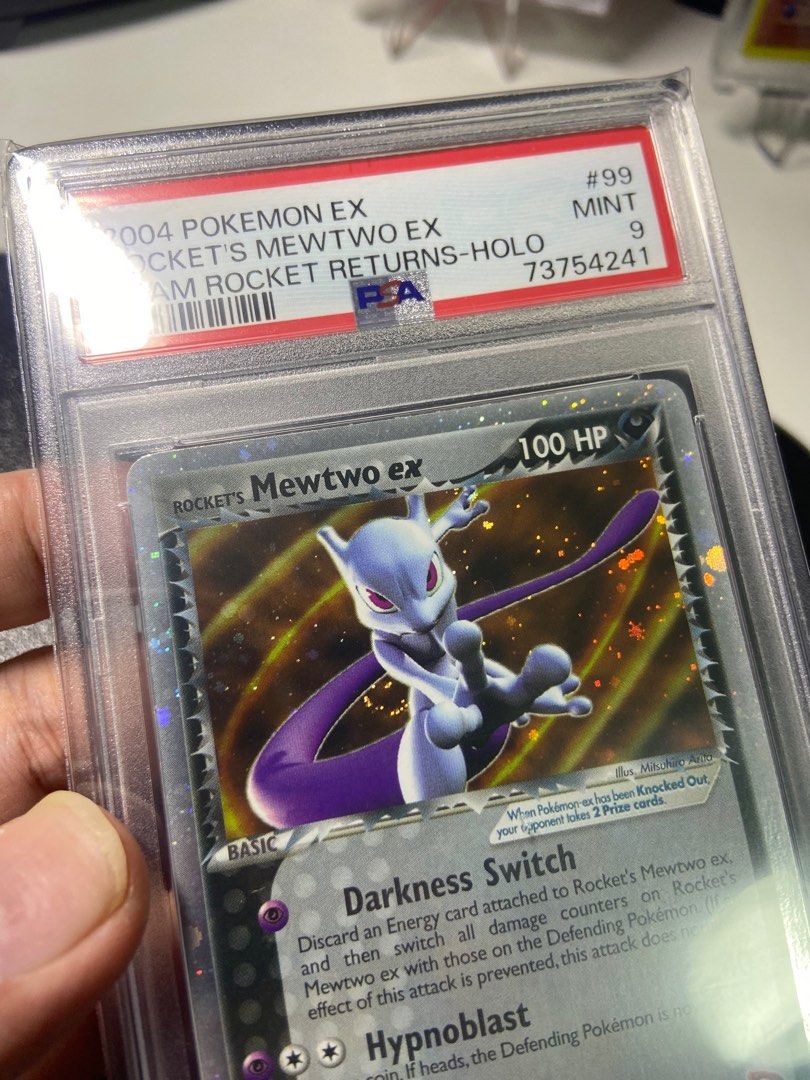 PSA 9 Rocket's Mewtwo EX 99/109 Holo Team Rocket Returns 2004