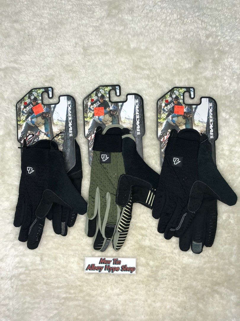 RACEFACE MOUNTAIN BIKE TRAIL GLOVES SMALL (Category: Bicycles) located in Legazpi City. Submitted by albay.hype.shop (Listing ID 1297629111, Image 1). Description: FOR SALE RACEFACE MOUNTAIN BIKE TRAIL GLOVES SMALL 900 EACH ONLY BRANDNEW LEGIT WE SHIP NATIONWIDE Albay Hype Shop.