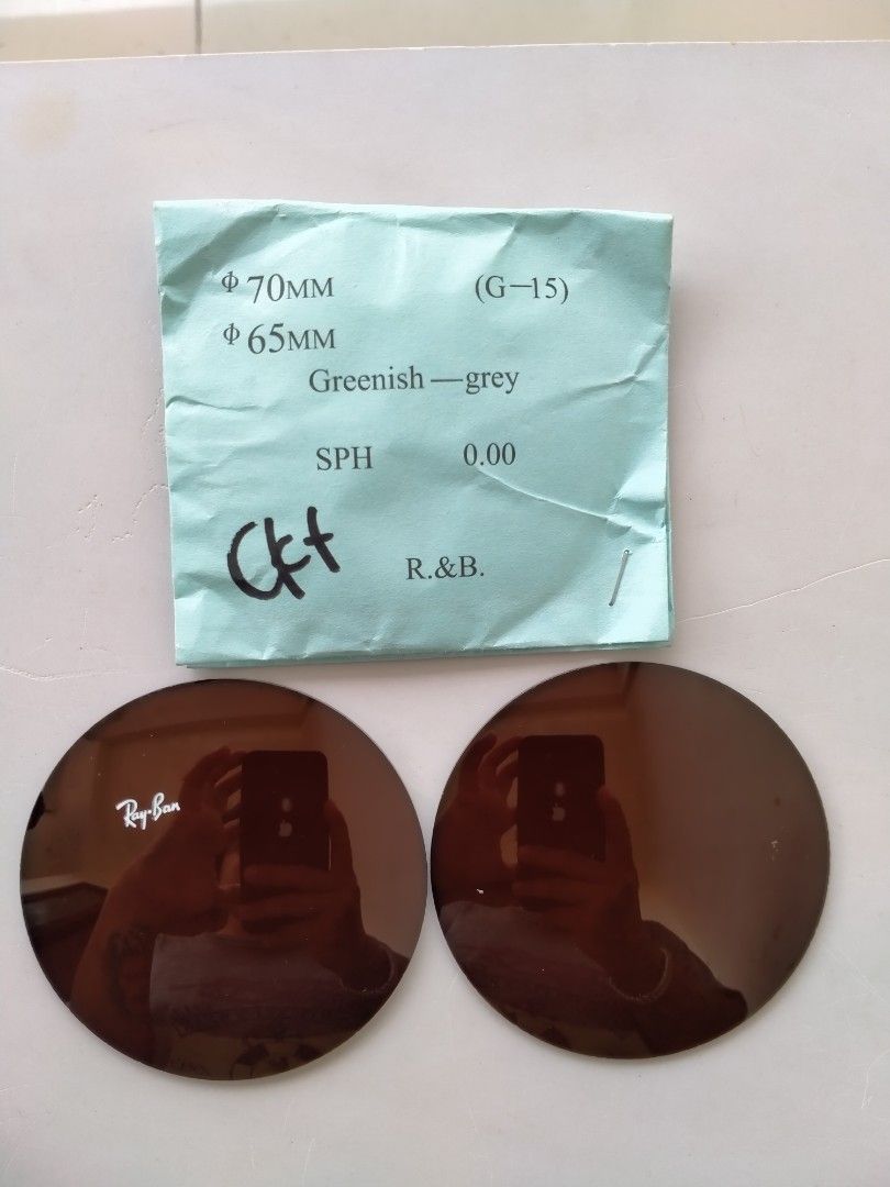ready stock Lensa Rayban Size 65mm 70mm material bahan lumayan tebal material lensa kaca adem dimata Rare Limited edition New old
