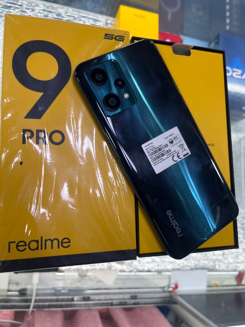 Realme 9 Pro 5g 128gb 8g ram (Category: Realme) located in San Juan City. Submitted by AshleyandLynGeneralmerchandise (Listing ID 1297533147, Image 2). Description: We accept trade in Credit card / Home Credit Shipping Meet ups / Delivery Fb page: Ashley & Lyn.