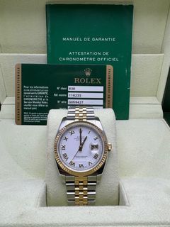 Rolex Datejust men size Super Jubilee Bracelet Complete Box and Certificate