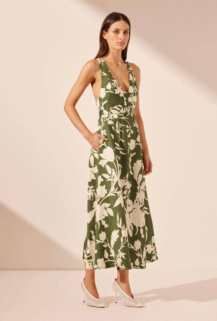 shona joy green floral dress Shona Joy main image 0