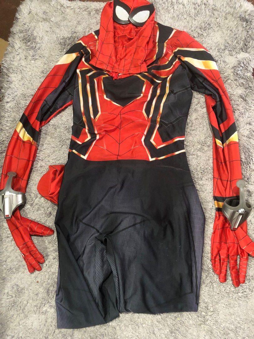 Spider-Man Marvel Costume web shooter (Category: Action & Battle Toys) located in Mandaluyong City. Submitted by djmendoza (Listing ID 1297554524, Image 1). Description: Spider-Man Costume Size XL(Spandex) Included: Costume Mask Spider Webb shooter.