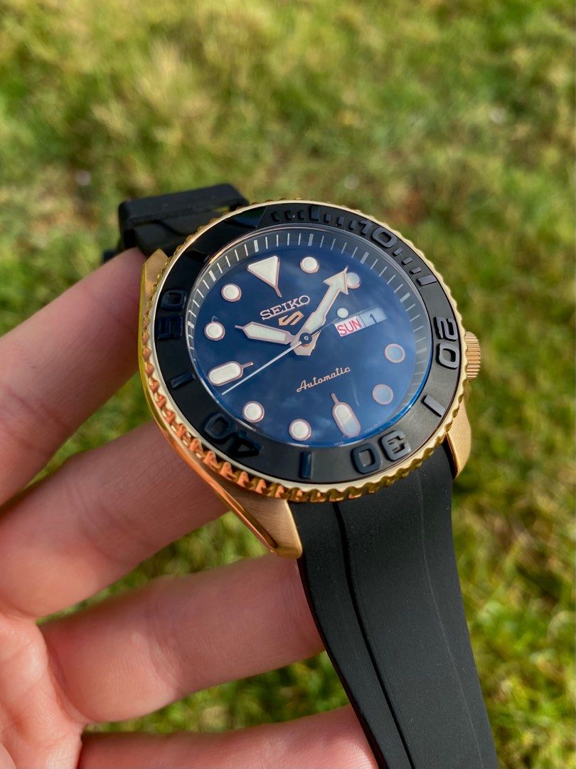 Seiko 5 Sport SRPD76K1 SRPD76 mod YACHT MASTER style