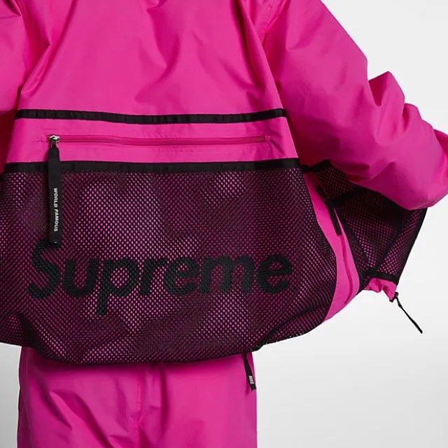 supreme nike trail running jacket pink