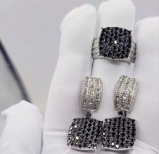 Terno Earrings/ ring Diamond