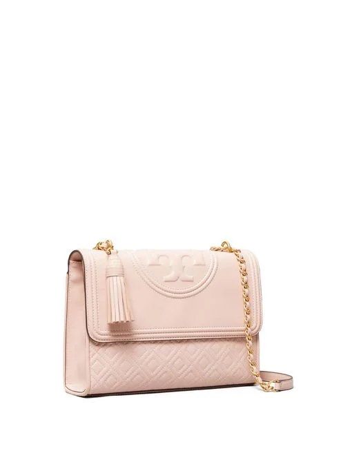 Tory Burch FLEMING CONVERTIBLE SHOULDER BAG in SHELL PINK Women s Fashion Bags Wallets Shoulder Bags on Carousell