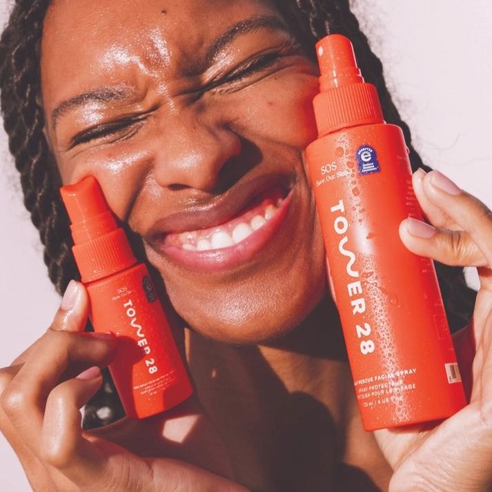 TOWER 28 SOS RESCUE SPRAY (Category: Makeup) located in Manila. Submitted by juanashopbies_ph (Listing ID 1297532392, Image 2). Description: TOWER 28 SOS RESCUE SPRAY 1 OZ / 30 ML - Travel-Size A soothing, purifying, and renewing toner treatment for fast angry skin relief. Use AM/PM to maintain and prevent redness and irritation. Powered by hypochlorous acid, this daily toner treatment is anti-inflammatory + antibacterial and helps calm your skin