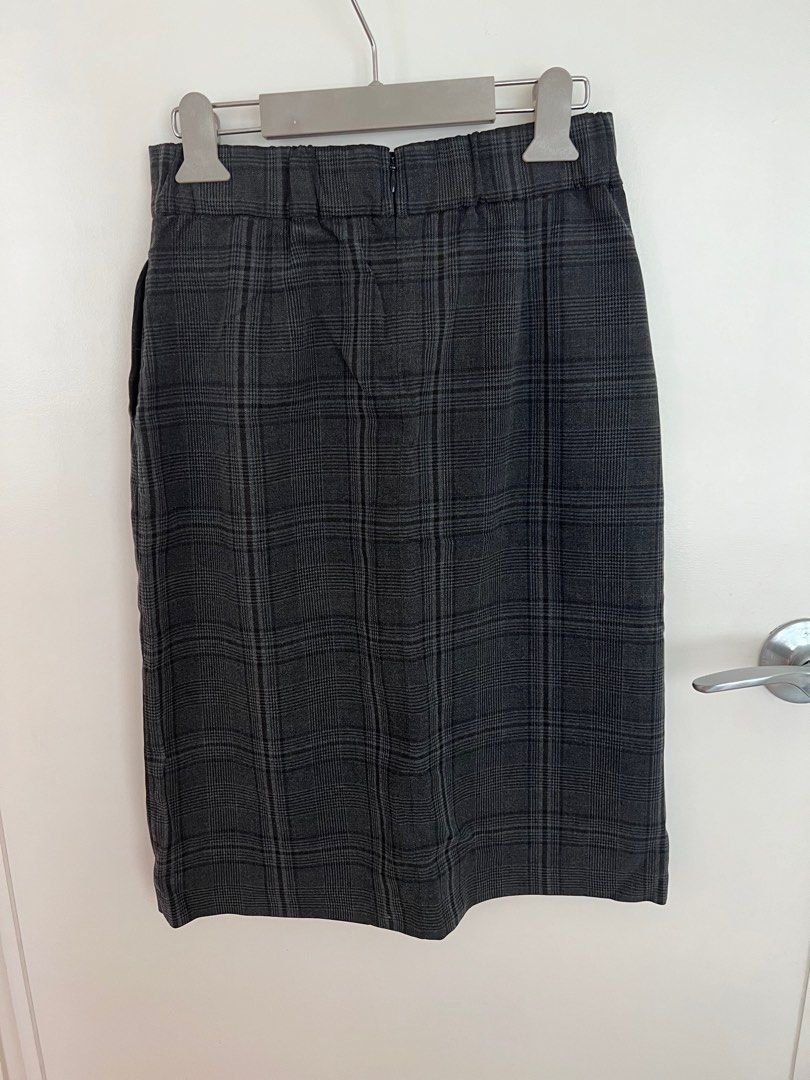 Plaid pencil skirt uniqlo cheap