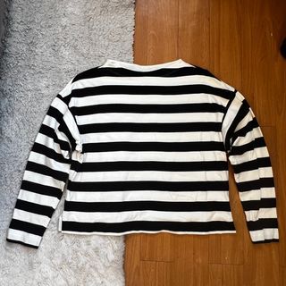Uniqlo Striped Cropped Sweatshirt