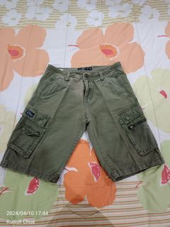 Used Dickies Cargo Shorts Olive Green Size 36