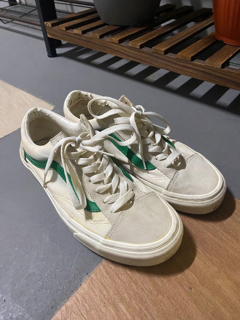 vans old skool marshmallow style 36 green
