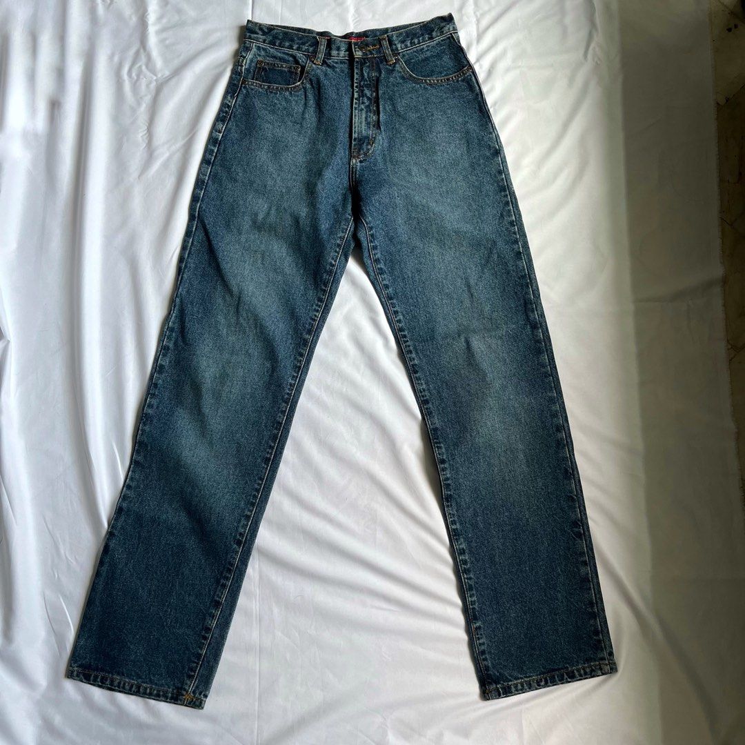 Vintage Dark Blue Denim Jeans (Category: Jeans) located in San Juan City. Submitted by hb.234.0 (Listing ID 1297572030, Image 1). Description: Measurements : Waist : 14.5 IN Rise : 12.5 IN Length : 44 IN Inseam : 33 IN Leg Opening : 8.5 IN * No when worn images available Shipping Details : Metro Manila : ₱80 / ₱120 Luzon : ₱140 / ₱ 170 Visayas : ₱160 / ₱190 Mindanao : ₱180 / ₱210.