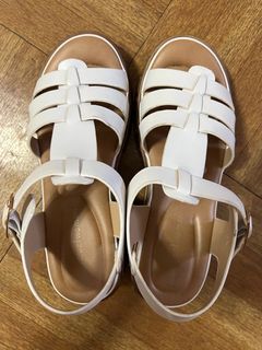 White chunky sandals MENDREZ