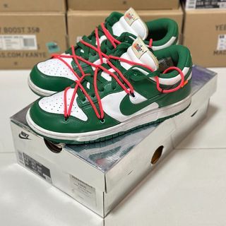 100% AUTHENTIC [US8.5] Dunk Low Off-White Pine Green
