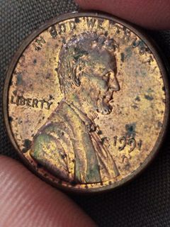 1991 double D mint mart Lincoln penny