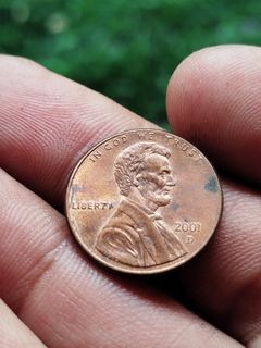 2001d Lincoln penny doubled die reverse