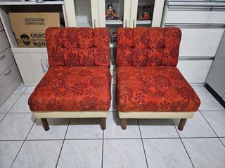 2 pieces Single Seater Fabric Sofa