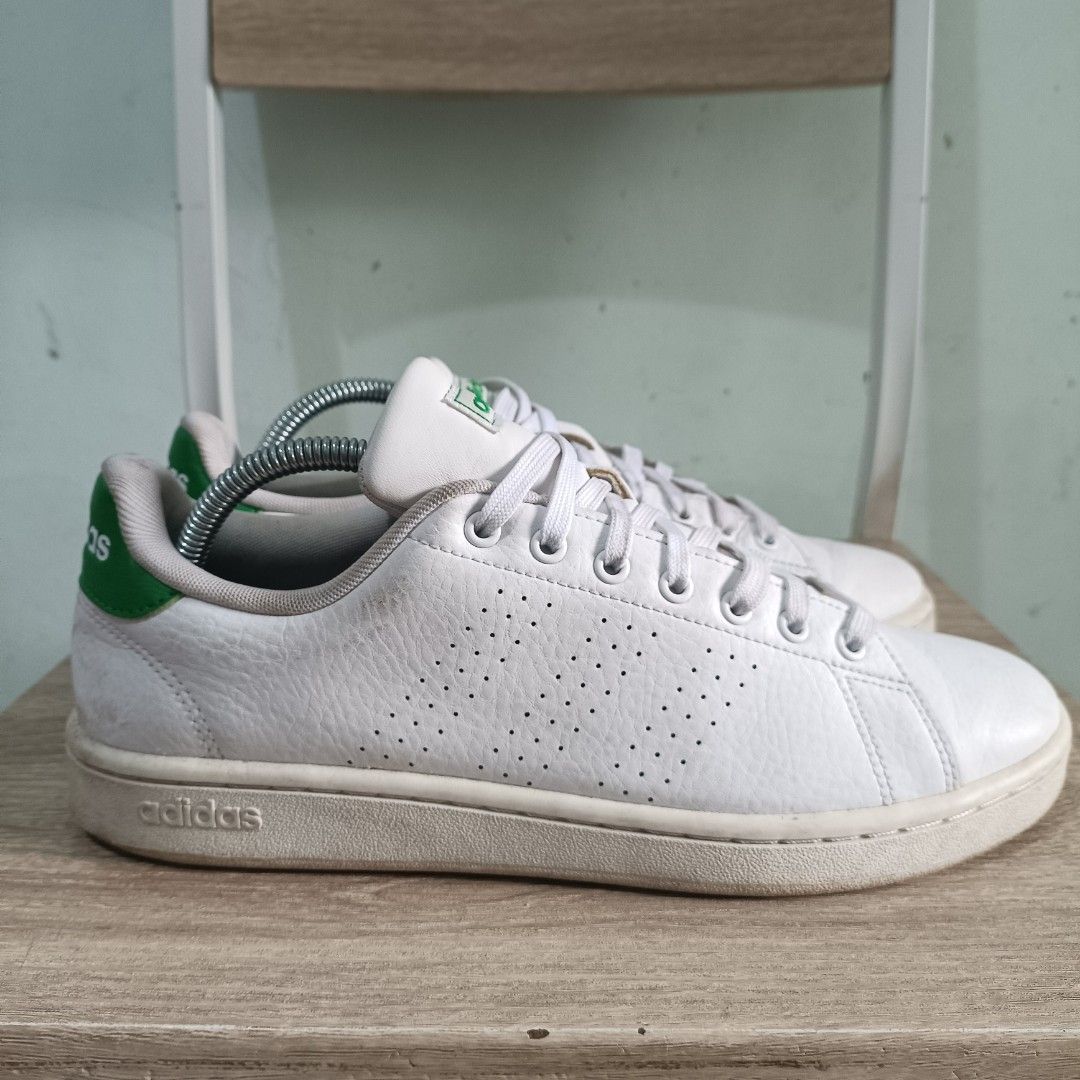 Adidas ADVANTAGE White Green Art f36423 Size 42 26.5 Cm