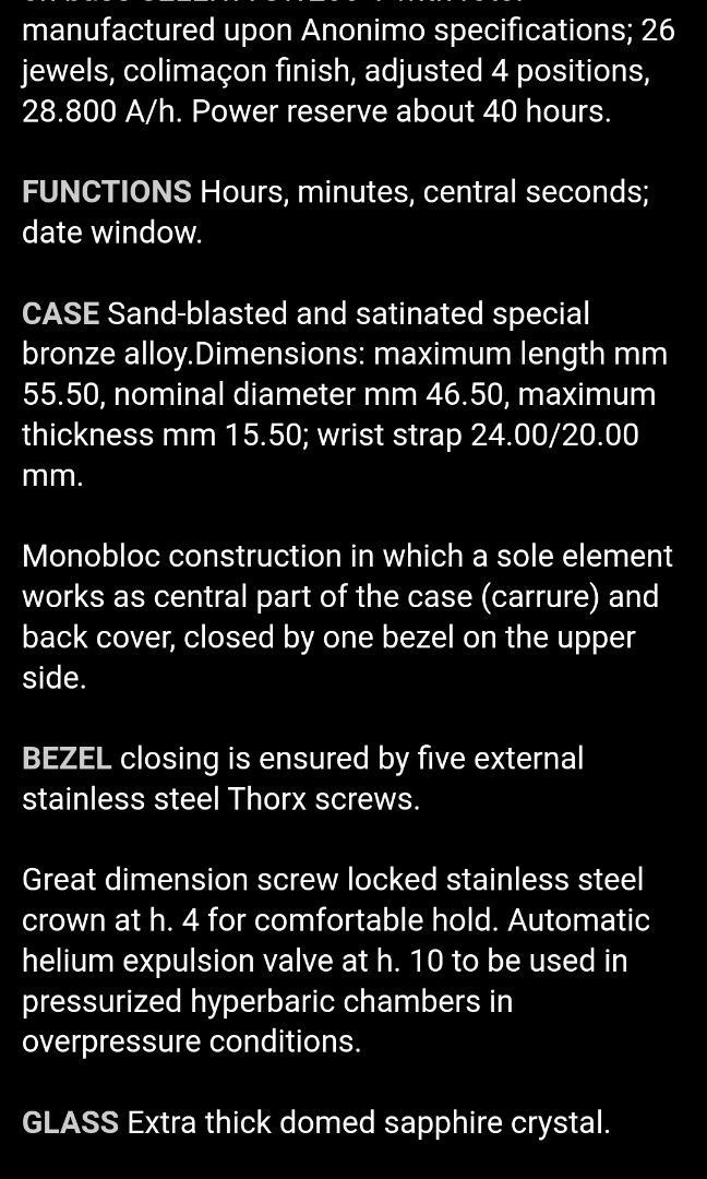 anonimo （分類：手錶）位於 Hong Kong。 由 coolstorm_f8be67 提交（商品編號 1297675713，圖片 3）。簡介： anonimo marlin bronze 手表，採用一體成型銅壳的深潛手表！。